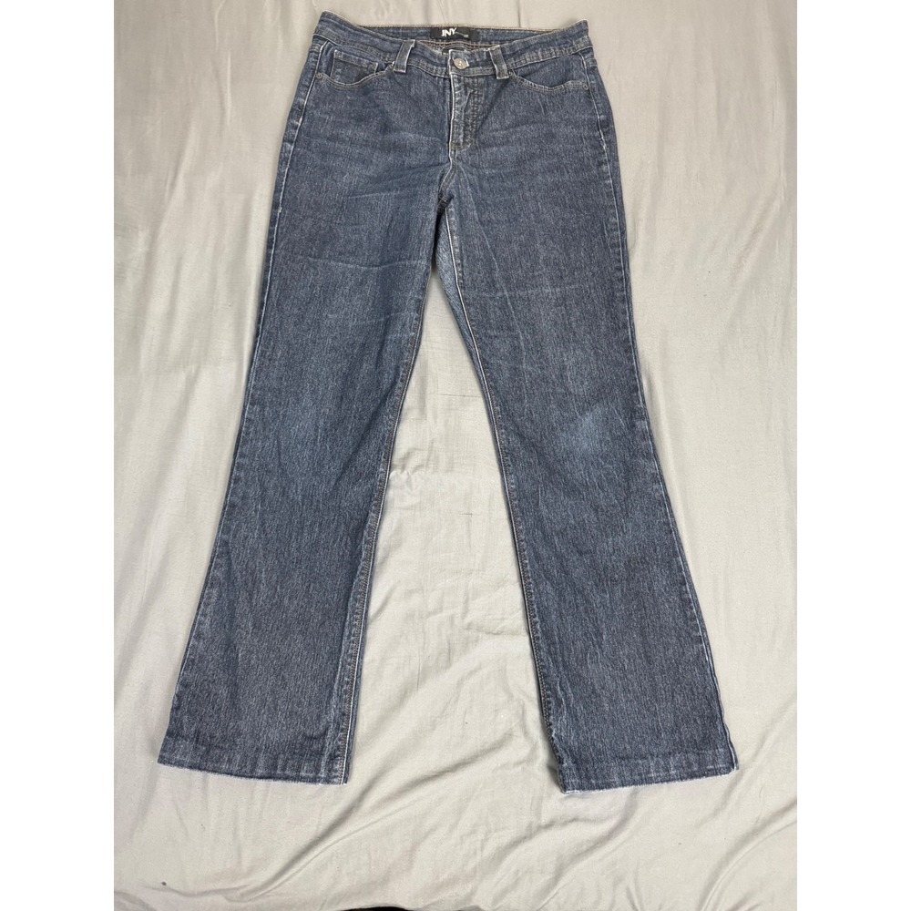 Jones New York JNY Jeans Womens 12 Dark Wash Bootcut Denim Stretch Blue Pant